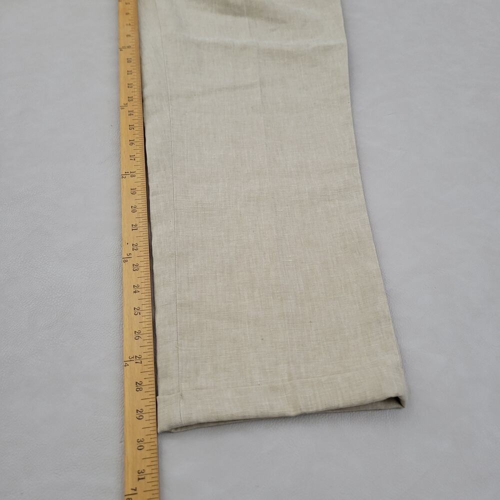 Vintage Jos A Bank Pants Mens 36x30 Linen Cuff Pleated Loose Fit - Picture 10 of 13